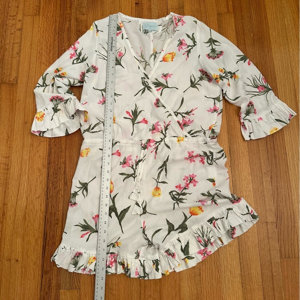 Piyama Harper White Floral Romper Size L (#2) - Picture 9 of 11